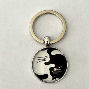 3/$16 Ying Yang Cats Keyring - Perfect for Cat